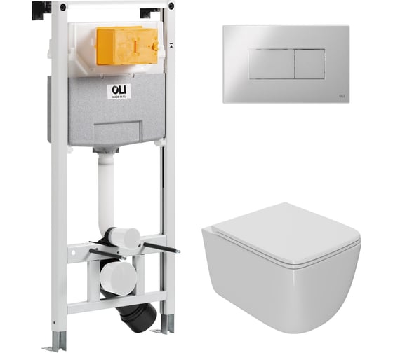 Сет Point инсталляцияoli 120 eco sanitarblock pneumatic + панель karisma, хром глянцевый + унитаз меркурий 879235pKA00+PN41831