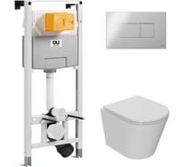 Сет Point инсталляцияoli 120 eco sanitarblock pneumatic + панель karisma, хром глянцевый + унитаз виктория 879235pKA00+PN41061