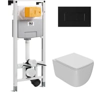 Сет Point инсталляцияoli 120 eco sanitarblock pneumatic + панель karisma, черный soft + унитаз меркурий 879235pKA03+PN41831