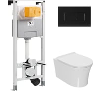 Сет Point инсталляцияoli 120 eco sanitarblock pneumatic + панель karisma, черный soft + унитаз вега 879235pKA03+PN41711
