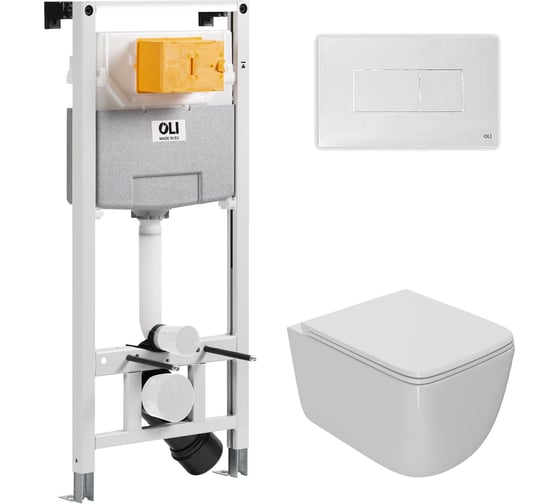 Сет Point инсталляцияoli 120 eco sanitarblock pneumatic + панель karisma, белый, oli + унитаз меркурий 879235pKA01+PN41831