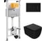 Сет Point инсталляцияoli 120 eco sanitarblock pneumatic + панель karisma, черн + унитаз меркурий, чёрный 879235pKA03+PN41831BM 1