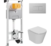Сет Point инсталляцияoli 120 eco sanitarblock pneumatic + панель karisma, хром матовый + унитаз виктория 879235pKA02+PN41061