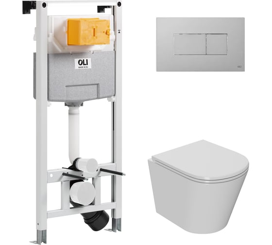 Сет Point инсталляцияoli 120 eco sanitarblock pneumatic + панель karisma, хром матовый + унитаз виктория 879235pKA02+PN41061
