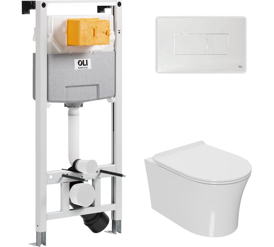 Сет Point инсталляцияoli 120 eco sanitarblock pneumatic + панель karisma, белый, oli + унитаз вега 879235pKA01+PN41711