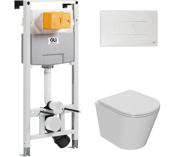 Сет Point инсталляцияoli 120 eco sanitarblock pneumatic + панель karisma, белый, oli + унитаз виктория 879235pKA01+PN41061
