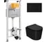 Сет Point инсталляцияoli 120 eco sanitarblock pneumatic + панель karisma, черный soft+ унитаз веста, чёрный 879235pKA03+PN41701BM 1