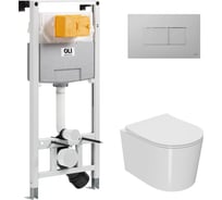 Сет Point инсталляцияoli 120 eco sanitarblock pneumatic + панель karisma, хром матовый + унитаз веста 879235pKA02+PN41701