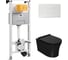 Сет Point инсталляцияoli 120 eco sanitarblock pneumatic + панель karisma, белый + унитаз вега, чёрный мат 879235pKA01+PN41711BM 1
