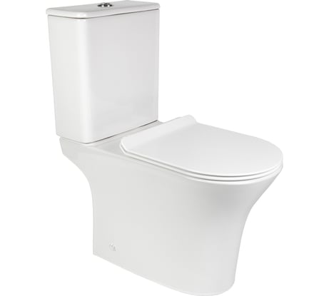 Унитаз BOND напольный безободковый белый с сиденьем микролифт F06-00