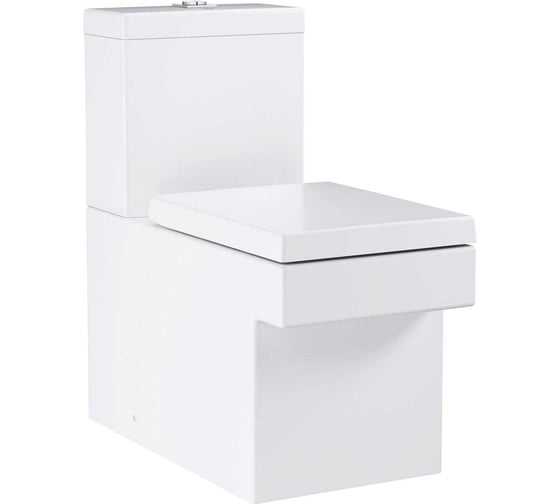 Напольный безободковый унитаз Grohe Cube Ceramic универсальный выпуск, без бачка и сиденья, альпин-белый 3948400H
