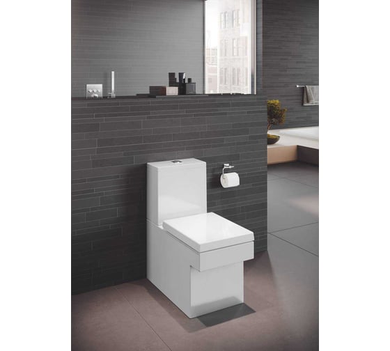 Напольный безободковый унитаз Grohe Cube Ceramic универсальный выпуск, без бачка и сиденья, альпин-белый 3948400H