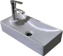 Керамическая накладная/подвесная раковина Santi Line серая матовая, правая SL-2009RMG