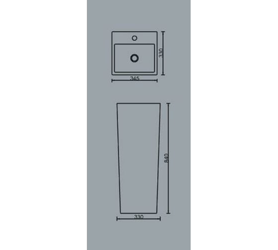 Керамическая напольная раковина-моноблок Santi Line SL-4010