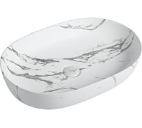 Керамическая раковина Santi Line матовая под мрамор накладная SL-7022MM