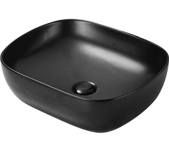 Керамическая раковина Santi Line матовая чёрная накладная SL-1105MB