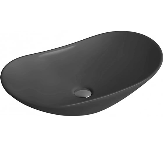 Керамическая раковина Santi Line накладная, матовая черная SL-1025MB 1
