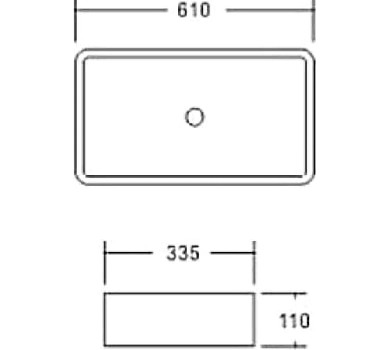 Керамическая раковина Santi Line чёрная матовая накладная SL-1073MB