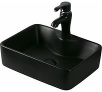Керамическая раковина Santi Line черная матовая накладная SL-1011MB