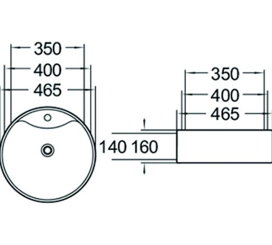 Керамическая раковина Santi Line черная матовая накладная SL-1069MB