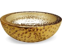 Керамическая раковина Santi Line золотая накладная SL-7009