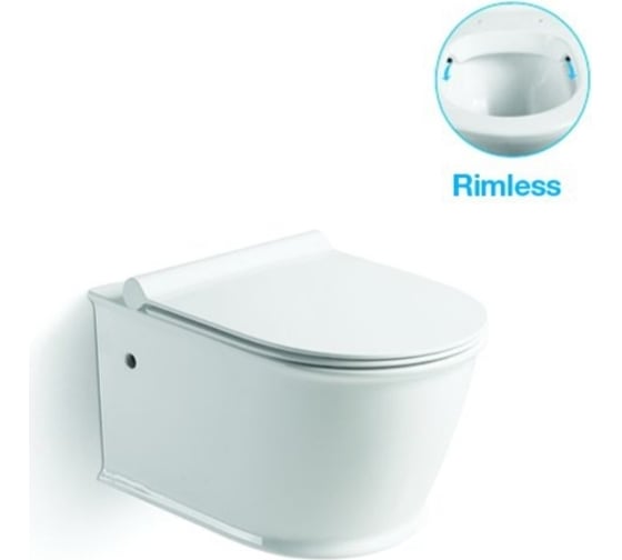 Подвесной безободковый унитаз Santi Line сиденье микролифт SL-5009