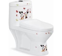 Напольный унитаз Santi Line моноблок, детский, рисунок Микки Маус, сиденье микролифт SL-5015
