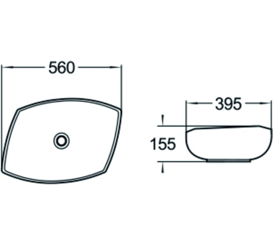 Керамическая накладная раковина Santi Line SL-1027