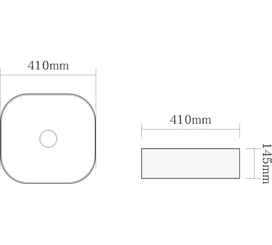 Керамическая накладная раковина Santi Line матовая чёрная SL-1106MB