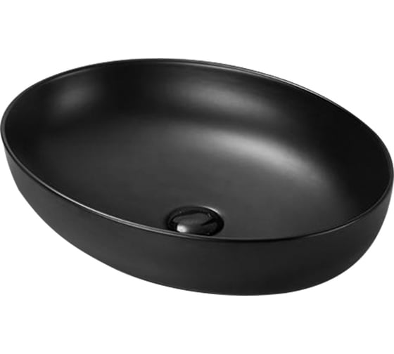 Керамическая накладная раковина Santi Line матовая чёрная SL-1104MB