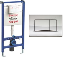 Инсталляция в комплекте с кнопкой Pestan Fluenta Active хром глянец SET40006356 SET40006356AC