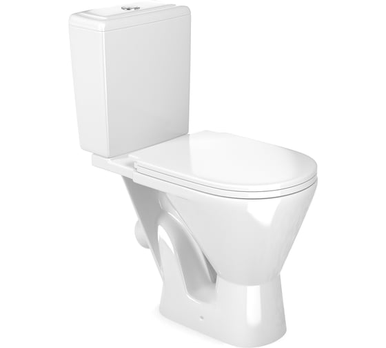 Унитаз-компакт Gesso Атлас HOME De Luxe c 2-х уровневой арматурой, сиденьем микролифт и болтами крепления 9019219
