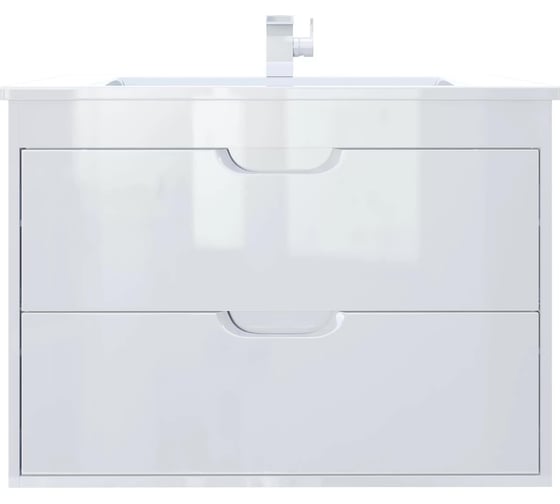 Тумба с раковиной для ванной Uperwood Modul 80 см, подвесная, глянцевая, белая 393020559 1