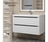 Тумба с раковиной для ванной Uperwood Tanos 90 см, подвесная, белая/графит 29111020232 2