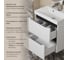 Тумба с раковиной для ванной Uperwood Tanos 60 см, подвесная, белая/графит 29111020229 4