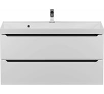 Тумба с раковиной для ванной Uperwood Tanos 100 см, подвесная, белая/графит 29111020233