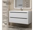 Тумба с раковиной для ванной Uperwood Tanos 100 см, подвесная, белая/графит 29111020233 2