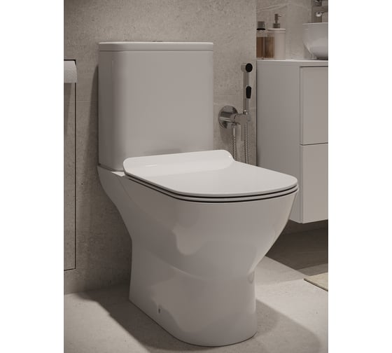 Унитаз-компакт Agger безободковый, сиденье с микролифтом X935013259 AT03000