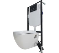 Комплект Creavit tetra dpl lift, унитаз, инсталляция, кнопка хром глянец 3265301
