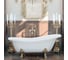 Ванна Migliore MARKIZA 185x82xH74 см, на лапах "LEONE" LUX, белая, слив/перелив золото 31876 4
