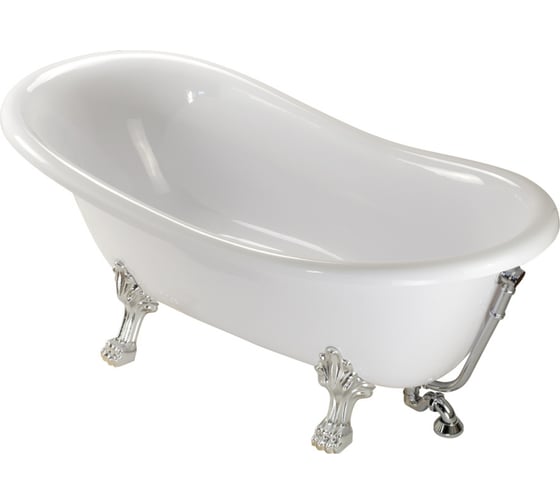 Ванна Migliore MARKIZA 185x82xH74 см, на лапах "LEONE" LUX, белая, слив/перелив хром 31874