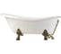 Ванна Migliore MARKIZA 185x82xH74 см, на лапах "LEONE" LUX, белая, слив/перелив бронза 31875 5