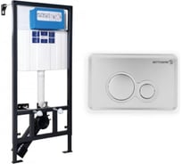 Инсталляция BETTOSERB Sava Fix Slim в комплекте клавиша смыва хром матовый SET SET40006462