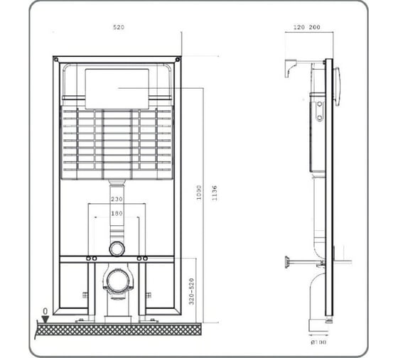 Инсталляция для подвесного унитаза BETTOSERB Sava Fix Slim 40006456