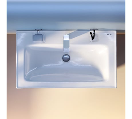 Мебельная керамическая раковина AM.PM X-Joy 80 см, встроенная, цвет: белый, глянец M85AWCC0802WG64