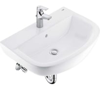 Набор Grohe Bau Ceramic раковина подвесная 60 см 39421000 bauflow, однорычажный смеситель 23751000, угловые вентили 22039000, сифон 28947000 39644000 00000077869
