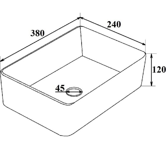 Умывальник мебельный Runo DUO 38*24 (прям., мини) 00-00001356