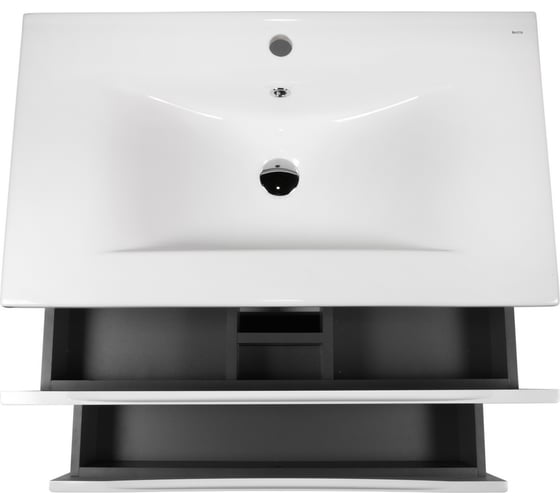 Тумба подвесная BOND Cube 80см белая глянцевая с белой раковиной S05-800 T01800-S05W