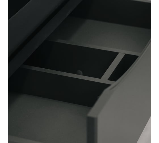 Тумба подвесная BOND Cube 80см темно-серая с черной раковиной T01807-S05B