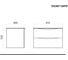 Тумба подвесная BOND 80см темно-серая с белой раковиной T01807-S05W 10